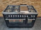 🔥Luxe Fornuis Boretti Majestic 120cm antraciet 7 pit 2 oven, 60 cm of meer, 5 kookzones of meer, Vrijstaand, 90 tot 95 cm
