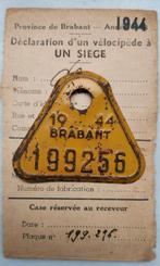 Brabantse fietsplaat uit 1944 met de verklaring van de gemee, Verzamelen, Overige Verzamelen, Ophalen of Verzenden, Gebruikt