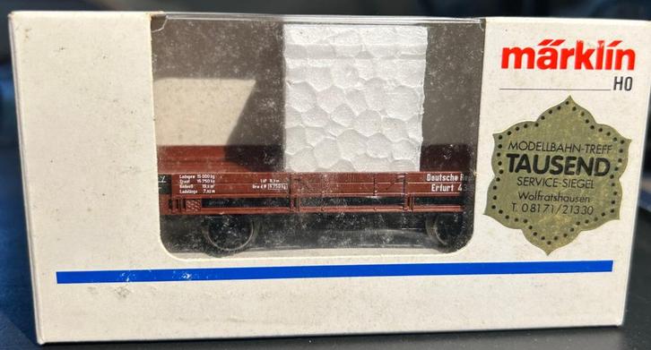 2823 cl. DR H0 Märklin flatcar., Hobby en Vrije tijd, Modeltreinen | H0, Nieuw, Wagon, Märklin, Ophalen of Verzenden