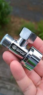 Robinet d'arrêt WC 1/4 tour équerre chromé 3/8"NF741-ARCO️↙️, Bricolage & Construction, Enlèvement, Comme neuf, Cuivre, Robinet