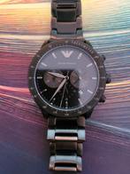 Emporio Armani Zwart horloge model AR11242, Ophalen of Verzenden, Staal, Staal