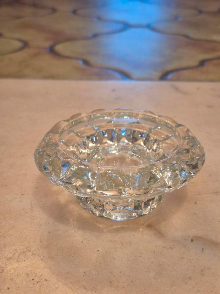 Porte bougie vintage en cristal en parfait état., Antiquités & Art, Antiquités | Verre & Cristal, Enlèvement