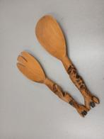Afrika spullen handgemaakte houten lepels en potje, Enlèvement ou Envoi, Neuf
