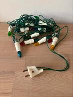 Vintage gekleurde kerstlampjes met oude stekker, Diversen, Kerst, Ophalen of Verzenden, Gebruikt