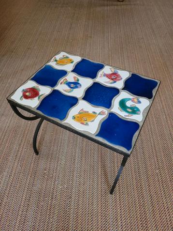 Table d'appoint à décor de poissons, Enlèvement ou Envoi, Comme neuf, /, /