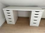 Bureau blanc IKEA ALEX, Huis en Inrichting, Bureaus, Ophalen, Zo goed als nieuw, Bureau