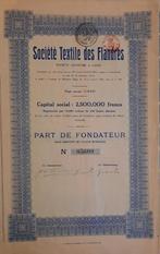 aandeel Société Textiles des Flandres - Gand - 1920, Ophalen of Verzenden, 1920 tot 1950, Aandeel