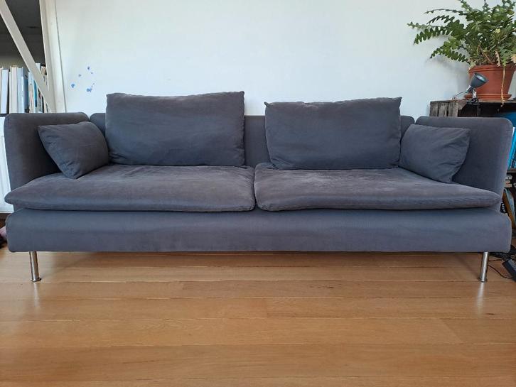 Canapé 3 places Ikea gris foncé, Maison & Meubles, Canapés | Salons, Utilisé, Banc droit, Trois personnes, Enlèvement