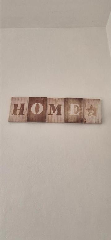Tableau déco mural "HOME" style bois beschikbaar voor biedingen