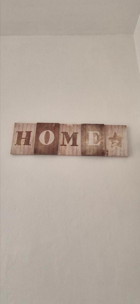 Tableau déco mural "HOME" style bois, Huis en Inrichting, Woonaccessoires | Wanddecoraties