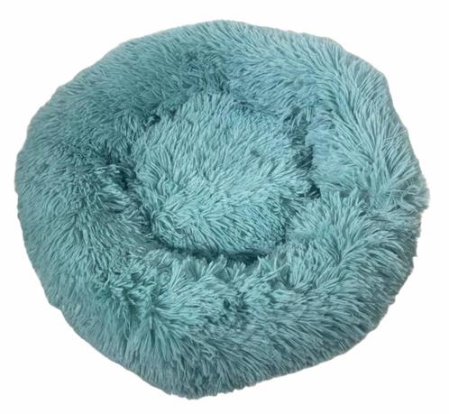 Fluffy Donut mand Turquoise maat XS, Animaux & Accessoires, Paniers pour chiens, Neuf, Peluche, Envoi