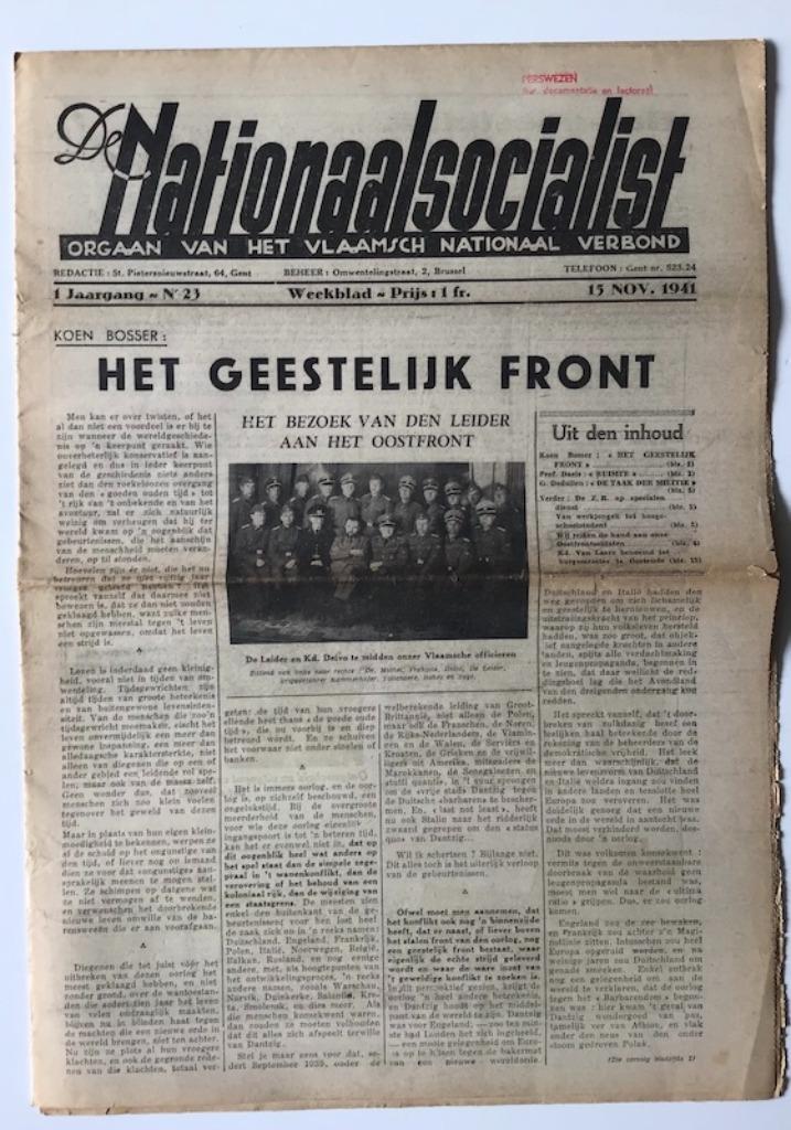 HIER DINASO, 4e jaar, nr 37, Verzamelen, Militaria | Tweede Wereldoorlog, Overige soorten, Boek of Tijdschrift, Verzenden