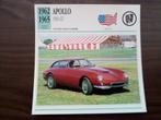 Apollo, Arnolt, Chaparral, Checker, Clenet, Dual - Fiches, Verzamelen, Ophalen of Verzenden, Zo goed als nieuw, Auto's
