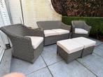lounge set tuin - zetels + kussens, Tuin en Terras, Tuinsets en Loungesets, Ophalen, 4 zitplaatsen, Kunststof, Gebruikt