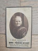 Oud bidprentje, vroedvrouw Gavere, Zingem 1855-Gavere 1925, Verzamelen, Bidprentjes en Rouwkaarten, Ophalen of Verzenden