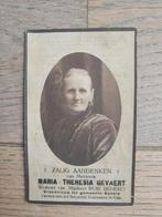 Oud bidprentje, vroedvrouw Gavere, Zingem 1855-Gavere 1925, Verzamelen, Ophalen of Verzenden