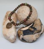 Bracelet fait à lamain avec des pierres naturelles, neuf, Brun, Enlèvement ou Envoi, Élastique, Neuf