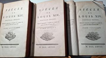 Siècle de Louis XIV  uitgave 1768 delen 2, 3 en 4 VOLTAIRE beschikbaar voor biedingen