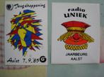 Stickers x 2 Aalst Jaarbeurs &Jeugdhappening 1985, Verzenden, Zo goed als nieuw