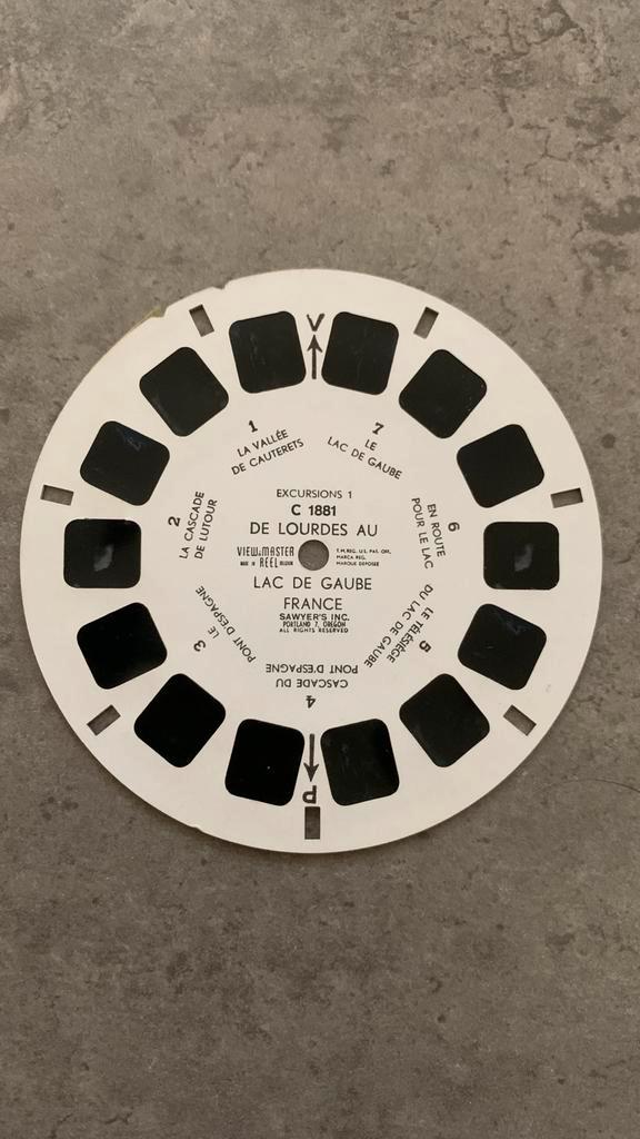 View-Master Lourdes Lac de Gaube — 1 schijf, Verzamelen, Speelgoed, Gebruikt, Ophalen of Verzenden