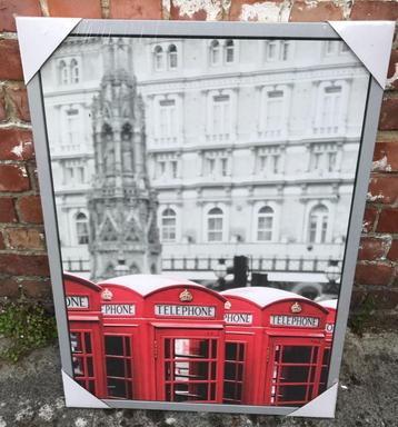 CADRE "CABINES TELEPHONIQUES LONDRES" - 77 CM X 57 CM