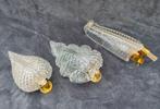 3 vintage Italiaanse design leaf wandlampen, Ophalen of Verzenden, Gebruikt, Glas