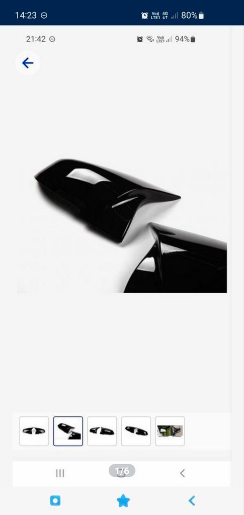 Spiegelkappen zwart blinkend, voor bmw f20 f21 f87 f23 f30, Auto-onderdelen, Spiegels, BMW, Ophalen of Verzenden