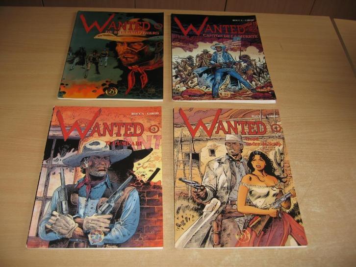 Wanted : Delen 1+2+3+4 in 1e druk inclusief moeilijke Nr 3., Boeken, Stripverhalen, Gelezen, Complete serie of reeks, Ophalen of Verzenden