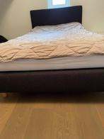 Zwarte Bed 1m20 x 2m, Ophalen, Gebruikt, Zwart, 120 cm