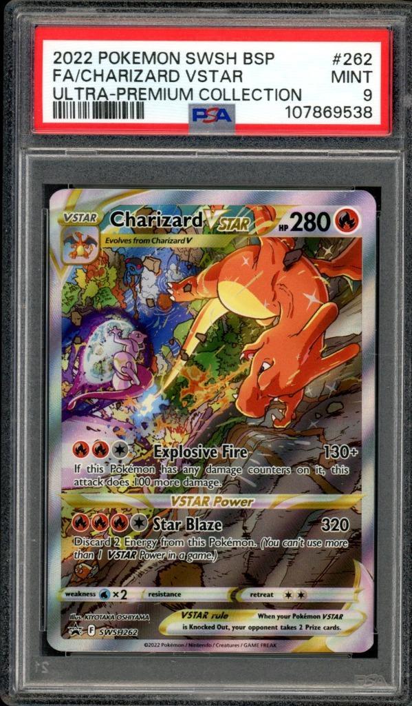 Charizard VSTAR PSA 9 - SWSH262 - Sword & Shield Promo 2022, Hobby en Vrije tijd, Verzamelkaartspellen | Pokémon, Zo goed als nieuw