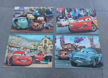 Cars puzzels, 4 stuks (12, 16, 20 en 24 stukjes) disponible aux enchères