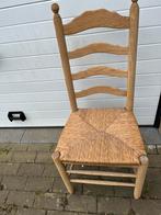 6 blanke eiken stoelen met rieten zitvlak 25 euro stuk, Enlèvement ou Envoi