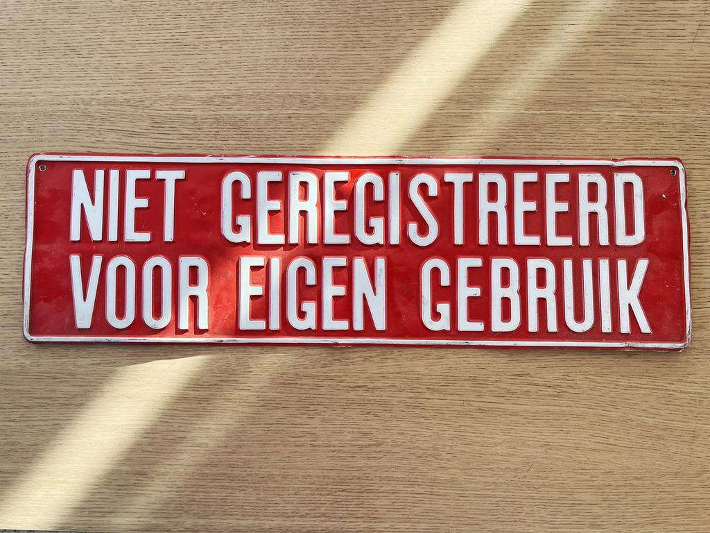 Bord - niet geregistreerd voor eigen gebruik, Enlèvement