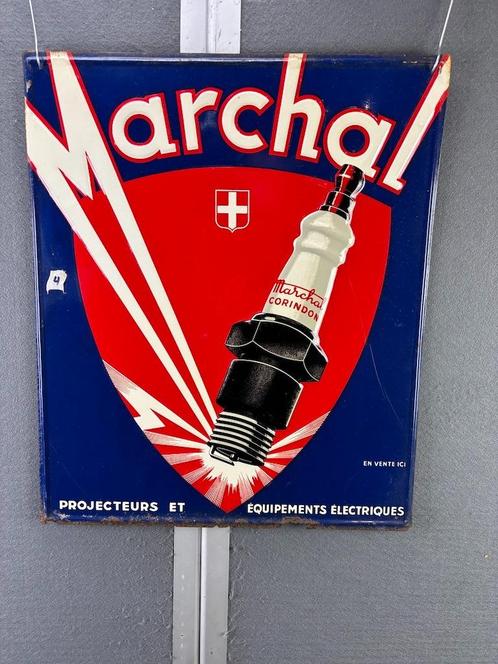 Sev Marchal blikken reclamebord ca 1955-1966, Antiek en Kunst, Antiek | Email, Ophalen of Verzenden