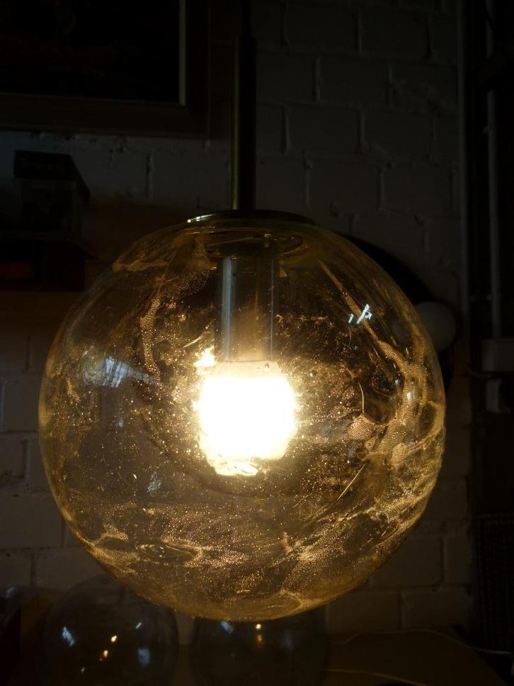 vintage hanglamp  ballamp luchtglas 70er j. stukprijs, Verzamelen, Retro, Huis en Inrichting, Ophalen