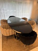 Tafel en 6 stoelen, Huis en Inrichting, Tafels | Salontafels, Ophalen, Gebruikt, 100 tot 150 cm, 200 cm of meer