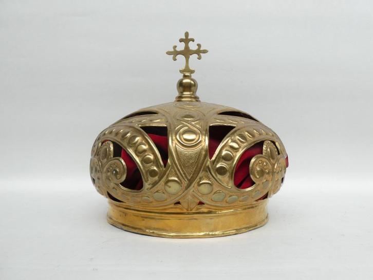 GROTE koperen processiekroon, Antiek en Kunst, Antiek | Religieuze voorwerpen, Ophalen