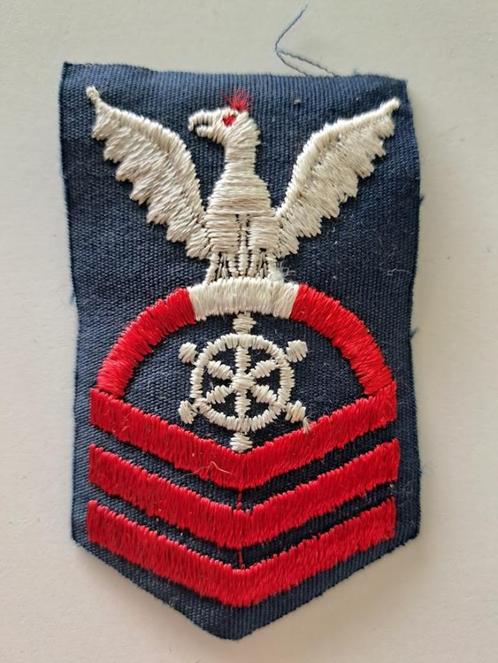 Écusson/écusson vintage - US Navy - Sous-officier - Grand bl, Collections, Broches, Pins & Badges, Neuf, Bouton, Autres sujets/thèmes