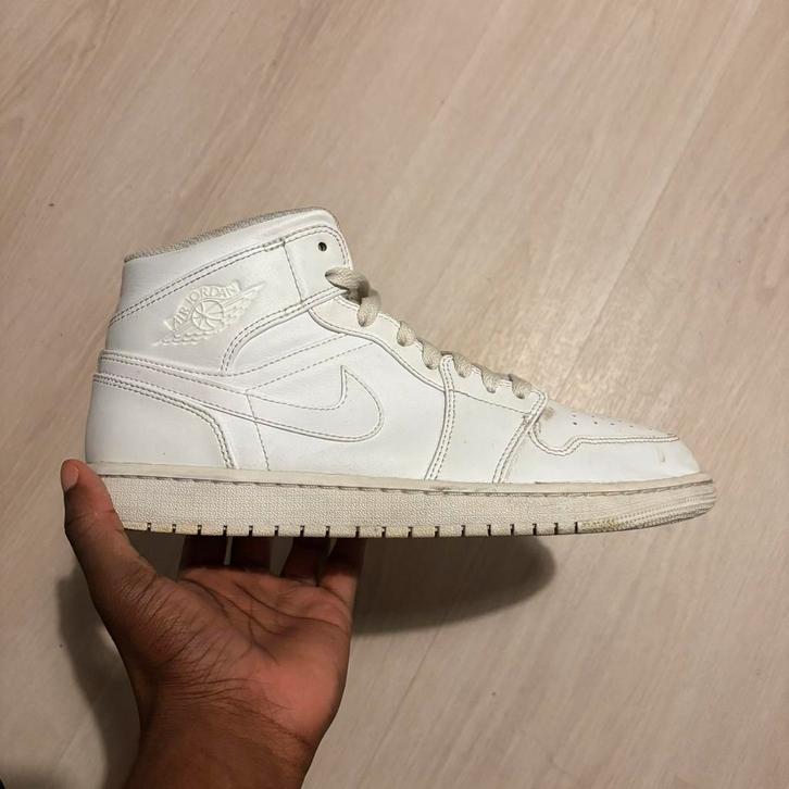 Air Jordan 1 MID, Kleding | Heren, Schoenen, Gedragen, Sneakers, Wit, Ophalen of Verzenden