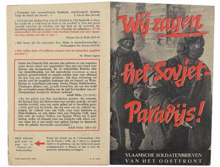 Originele Vlaams legioen propaganda brochure, Verzamelen, Militaria | Tweede Wereldoorlog, Ophalen of Verzenden