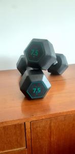 2 x 7,5 kg dumbbell, Sport en Fitness, Ophalen, Zo goed als nieuw, Benen, Dumbbell