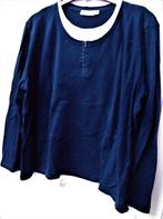 Blauwe blouse / shirt met witte afboording maat XL, Kleding | Dames, Ophalen of Verzenden, Nieuw, Blauw, Shirt of Top