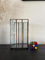 Flamant interiors windlicht / lantaarn glas in lood, Huis en Inrichting, 25 tot 50 cm, Ophalen of Verzenden, Zo goed als nieuw