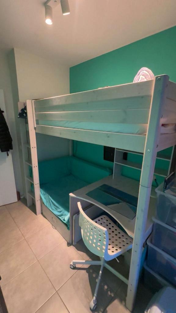 Bed Flexa, Huis en Inrichting, Slaapkamer | Stapelbedden en Hoogslapers, Gebruikt, Hoogslaper, 100 cm, 200 cm, Eenpersoons, Ophalen