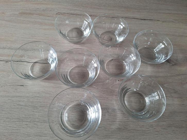 8 Kristallen Dessertkommetjes, Antiek en Kunst, Antiek | Glaswerk en Kristal, Ophalen