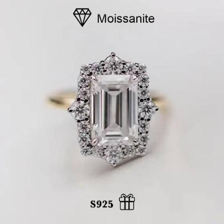Nieuwe ring, 2 karaat, Handtassen en Accessoires, Ringen, Nieuw, Dame, 17 tot 18, Goud, Met edelsteen, Verzenden