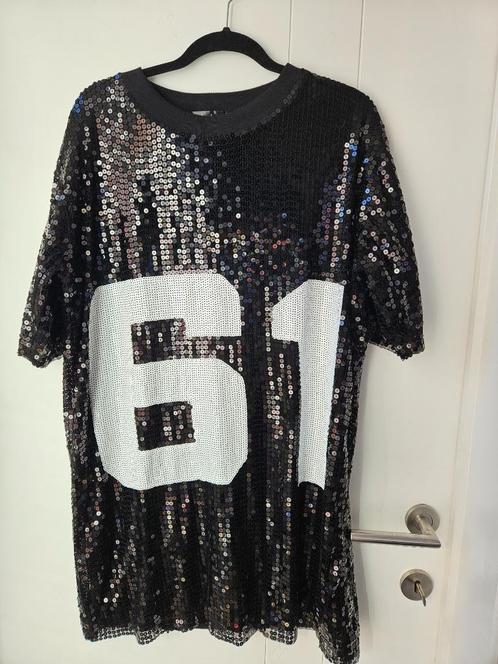 Zwart glitter pailette kleedje maat 44/46, Kleding | Dames, Jurken, Nieuw, Maat 42/44 (L), Zwart, Boven de knie, Ophalen of Verzenden