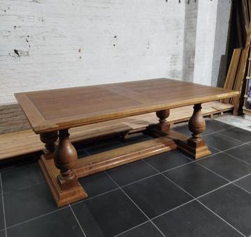 Massief eiken Kasteeltafel/kloostertafel 2m - breedte 120cm beschikbaar voor biedingen