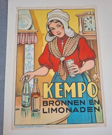 poster vintage KEMPO LIMONADE  beschikbaar voor biedingen