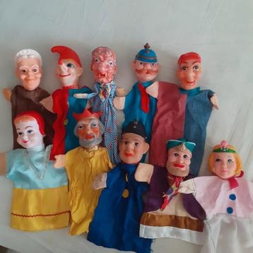 Retro handpoppen poppenkastpoppen (F) beschikbaar voor biedingen